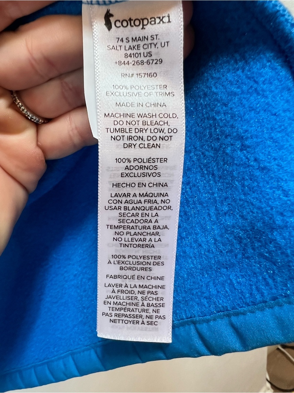 Cotopaxi Teca Fleece Full-Zip Jacket Women's M Slip ‘n Slide Blue - Picture 6 of 9